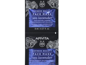 Apivita Express Beauty Μάσκα Ενυδάτωσης & Αντιοξειδωτικής Προστασίας Με Θαλάσσια Λεβάντα 2x8ml