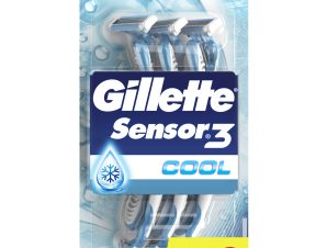 Gillette Sensor 3 Cool Comfort Disposable Razor Ξυραφάκια με 3 Λεπίδες για Αίσθηση Δροσιάς σε Κάθε Ξύρισμα 6 Τεμάχια