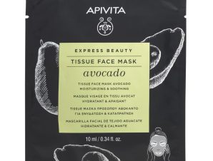 Apivita Express Beauty Tissue Face Mask Avocado Sheet Μάσκα Προσώπου για Ενυδάτωση & Καταπράυνση με Αβοκάντο 10ml
