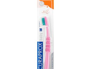 Curaprox Baby CK 4260 Ultra Soft Πολύ Μαλακή Παιδική Οδοντόβουρτσα 1 Τεμάχιο – Ροζ / Πράσινο