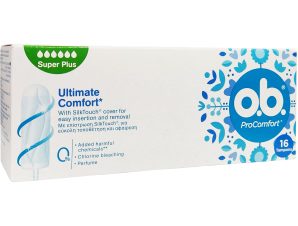 O.b. ProComfort Super Plus Ταμπόν για Ημέρες Ημέρες με Μεγάλη Έως Πολύ Μεγάλη Ροή 16 Τεμάχια