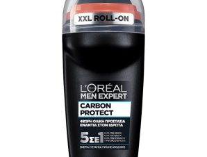 L’oreal Paris Men Expert Carbon Protect 5 in 1 Total Protection 48H Roll-on Deo Ανδρικό Αποσμητικό Roll-on 5 σε 1 με Ενεργό Άνθρακα 50ml