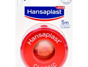 Hansaplast Classic Αυτοκόλλητη Ταινία Ισχυρής Στερέωσης για τις Πρώτες Βοήθειες 5m x 2.5cm 1 Τεμάχιο