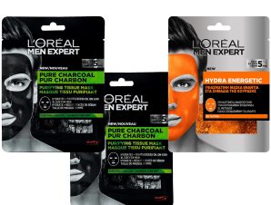 L’oreal Paris Πακέτο Προσφοράς Men Expert Pure Carbon Purifying Tissue Mask 2x30g & Hydra Energetic Tissue Mask 1x30g