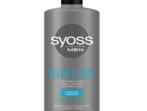 Syoss Shampoo Men Clean & Cool Επαγγελματικό Σαμπουάν για Άνδρες, Αφήνει Αίσθηση Φρεσκάδας στα Κανονικά Προς Λιπαρά Μαλλιά 440ml