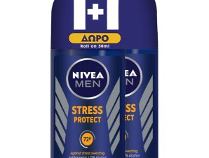 Nivea Πακέτο Προσφοράς Men Stress Protect 72h Deo Roll-on Ανδρικό Αποσμητικό 72ωρης Προστασίας από τον Ιδρώτα 2x50ml