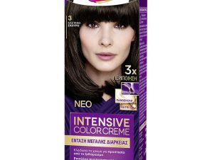 Schwarzkopf Palette Intensive Color Creme Επαγγελματική Μόνιμη Κρέμα Βαφή Μαλλιών, Απόλυτη Κάλυψη & Αποτέλεσμα Διάρκειας – 3 Καστανό Σκούρο