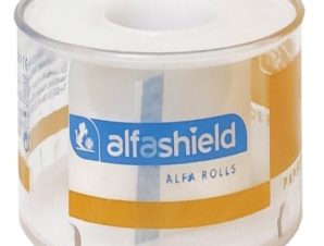 AlfaShield Alfa Pore Paper Medical Tape Rolls Χάρτινη, Αυτοκόλλητη Ταινία Στερέωσης Επιθεμάτων & Επιδέσμων Λευκό 1 Τεμάχιο – 5m x 5cm