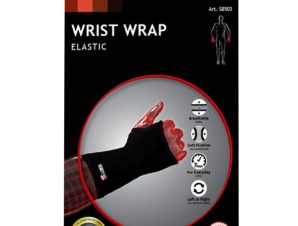 Dr. Frei Wrist Wrap Elastic Αμφιδέξιο Ελαστικό Περικάρπιο Καθημερινής Χρήσης Μαύρο 1 Τεμάχιο – Large