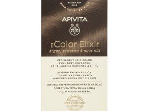 Apivita My Color Elixir Μόνιμη Βαφή Μαλλιών με Καινοτόμο Σύστημα Color Magnet που Σταθεροποιεί και Σφραγίζει το Χρώμα στην Τρίχα – N7.13 ΞΑΝΘΟ ΣΑΝΤΡΕ ΜΕΛΙ