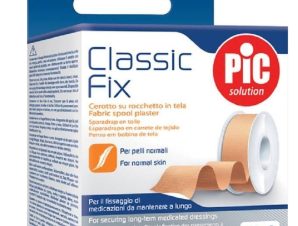 Pic Solution Classic Fix Fabric Spool Plaster Αυτοκόλλητο Επιδεσμικό Ρολό Λευκοπλάστη από Ύφασμα 1 Τεμάχιο – 1.25cm x 5m