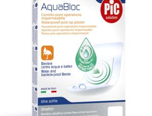 Pic Solution Aquabloc Waterproof Post-op Plaster Αδιάβροχο Αυτοκόλλητο Μετεγχειρητικό Επίθεμα με Αντιβακτηριακό Μαξιλαράκι 5 Τεμάχια – 12cm x 10cm