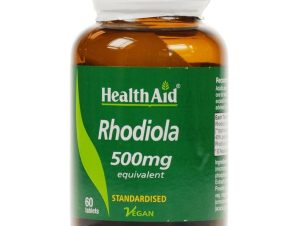 Health Aid Rhodiola Ροντιόλα 500mg Rhodiola rosea Φυσικός Ρυθμιστής της Καλής Διάθεσης 60tabs