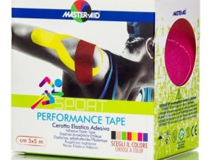 Master Aid Sport Performance Tape Αυτοκόλλητη Ελαστική Ταινία για Επιδέσεις 5mx5cm, 1 Τεμάχιο – ροζ