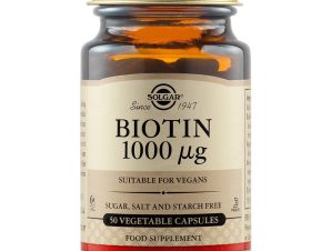 Solgar Biotin Συμπλήρωμα Διατροφής για την Υγεία Μαλλιών και του Δέρματος veg.caps – 1000μg tablets 50 caps