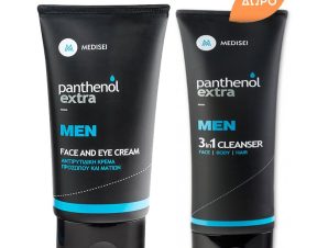 Medisei Πακέτο Προσφοράς Panthenol Extra Men Face & Eye Cream Ανδρική Αντιρυτιδική Κρέμα 75ml & Men 3 in 1 Cleanser 50ml