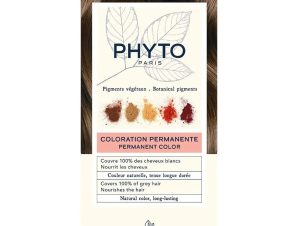 Phyto Permanent Hair Color Kit Μόνιμη Βαφή Μαλλιών με Φυτικές Χρωστικές, Χωρίς Αμμωνία 1 Τεμάχιο – 6 Ξανθό Σκούρο